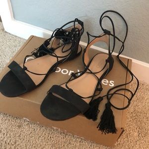 Aldo strappy tie sandals